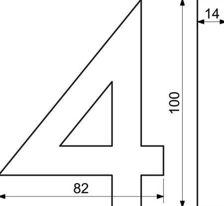Hišna številka RICHTER 3D RN.100LV (mat črna)
