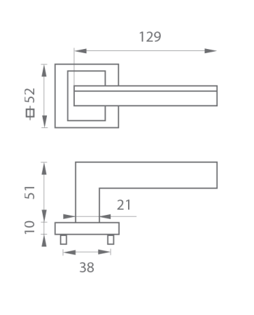 Vratno okovje MP Jasper HR (BS/OC - mat črna / svetleči krom)