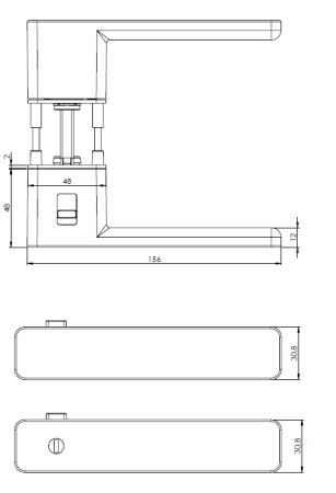 Vratno okovje MP R8 ONE S2L (WS - Bela mat)