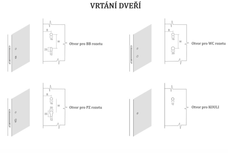 Vratno okovje MP WIND (WS - belo mat)
