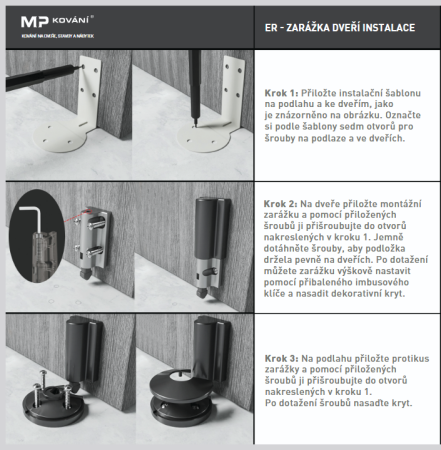 Omejevalnik vrat MP ER (BS - mat črna)