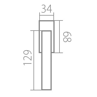 Okovje TWIN VISTA P639 HR RO/CM levo 4 pol. 45 mm (mat krom)