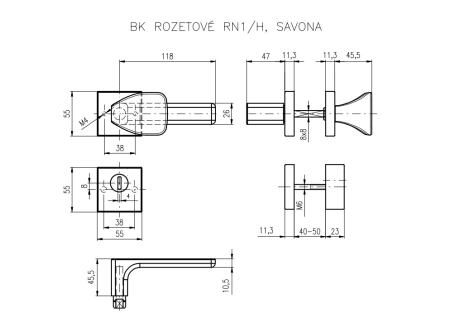 Varnostna armatura ROSTEX RN4/H SAVONA (črna)