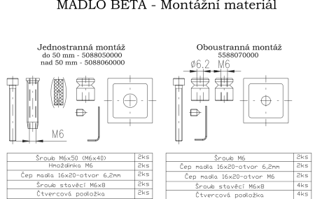 Kljuka za vrata ROSTEX BETA (mat inox) - obojestranska