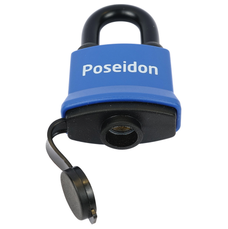 Jeklena nepremočljiva ključavnica obešanka s plastičnim pokrovom RCIHTER RV.POSEIDON.45