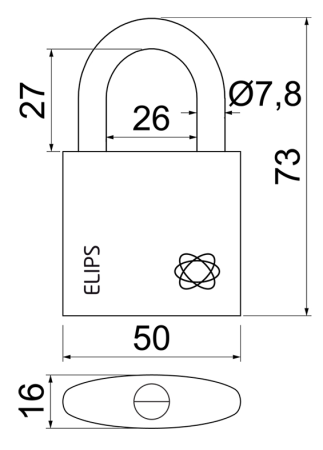 Ključavnica RICHTER RV.ELIPS.50 (medenina)