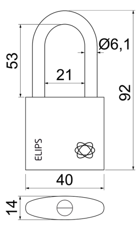 Ključavnica RICHTER RV.ELIPS.40.PL.SU1 (medenina)