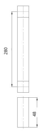Kljuka za vrata TWIN FOSIL 304/280 mm