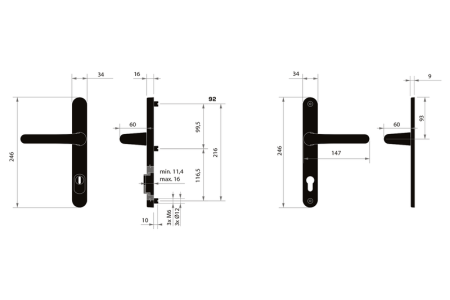 Varnostna oprema MP MPK - SECURO A04 - USO COSLAN (F5 - Črna mat)