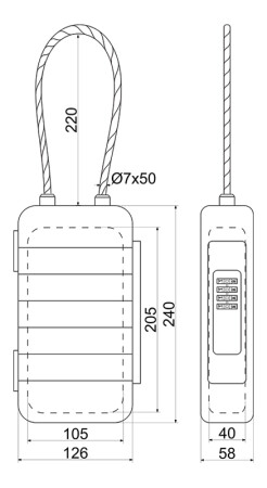 Mobilni vodoodporni sef (depozit) KB.G13