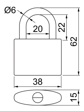 Klasična litoželezna ključavnica z barvnim tiskom RICHTER RV.OVAL.38.JU4