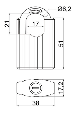 Jeklena ključavnica z zaščitnim pokrovom RICHTER RV.STONE.38