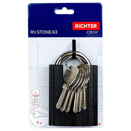 Jeklena ključavnica z zaščitnim pokrovom RICHTER RV.STONE.63