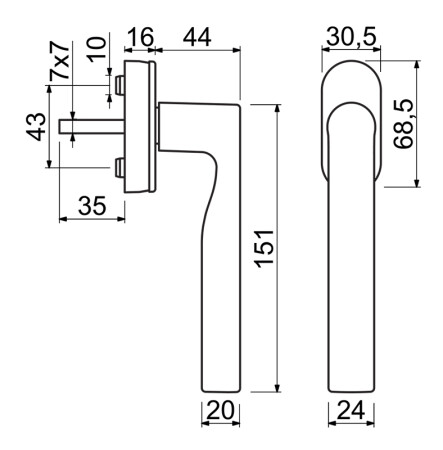 Okenska kljuka RICHTER RHW.167 (bela .F9016)