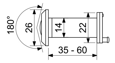 Kukala za požarna vrata RICHTER RVW.G.35-60.BZP (CE - črna)