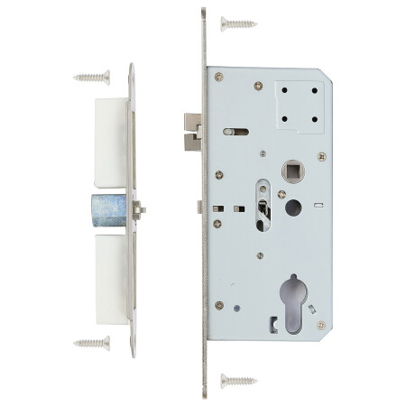 RICHTER vgradna samozaklepna ključavnica s funkcijo panike "E", za kroglično/ročajno okovje. Z.302-SZ.PA.KO.72/55/20.PL