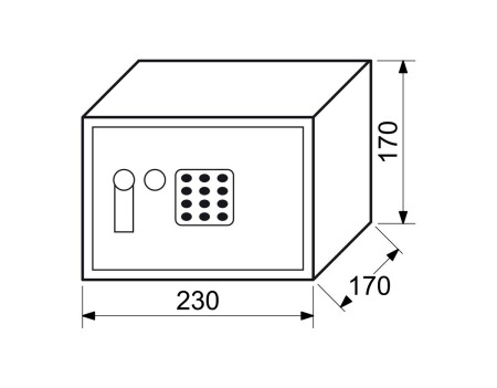 Jeklena varna sefa z elektronsko ključavnico RICHTER RS.17.EDK