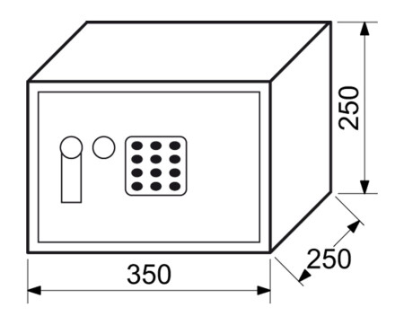 Jeklena varna sefna streha z elektronsko ključavnico RICHTER RS.25R.EDK