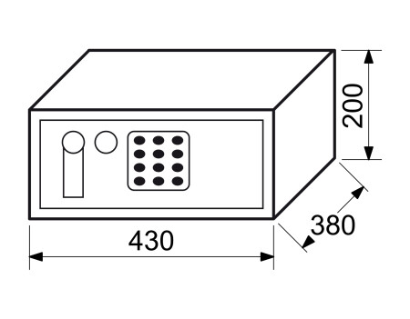 Jeklena varna sefna streha z elektronsko ključavnico RICHTER RS.20.EDK.LAP