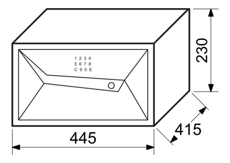 Jeklena varna sefna klop z elektronsko ključavnico za numerično kodo in prstni odtis RICHTER RS.23.DE.FIN
