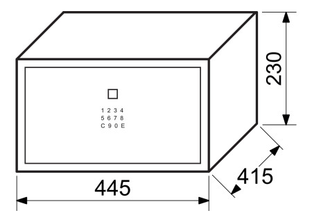 Jeklena varna sefna enota z elektronsko ključavnico za numerično kodo in prstni odtis RICHTER RS.23.LUX.FIN