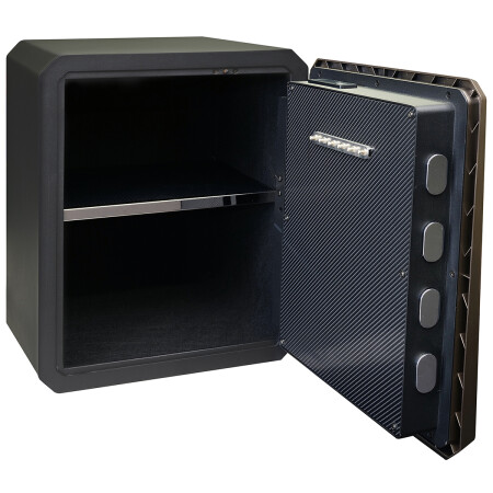 Jeklena varna sefna enota z elektronsko ključavnico za numerično kodo in prstni odtis RICHTER RS.45.LUX.FIN