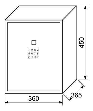 Jeklena varna sefna enota z elektronsko ključavnico za numerično kodo in prstni odtis RICHTER RS.45.LUX.FIN