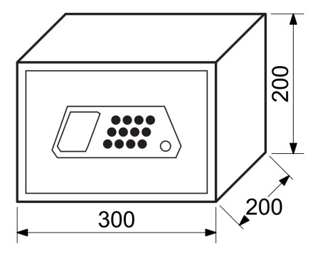 Jekleni sef z elektronsko ključavnico na prstni odtis RICHTER RS.20.GA.FIN
