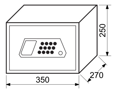 Jekleni sef z elektronsko ključavnico na prstni odtis RICHTER RS.25.GA.FIN