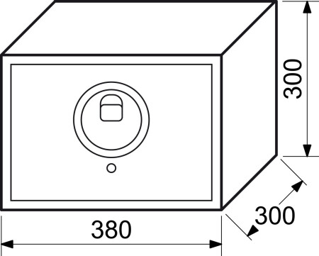 Jekleni sef z elektronsko ključavnico s prstnim odtisom RS.30R.FIN
