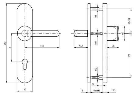 Varnostna oprema ROSTEX RX 802-50 EXCLUSIVE (KROMIRANO NERJAVEČE JEKLO, POLIRANO)