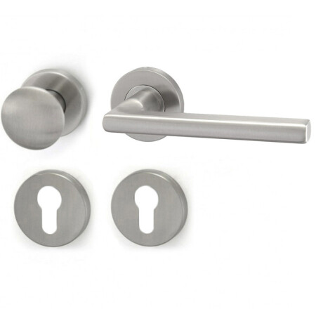 Okovje za vrata HOLAR MT 13 s kroglo in rozeto (nerjaveče jeklo)