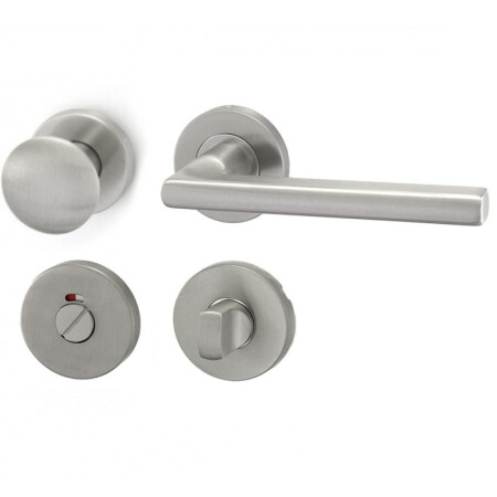 Okovje za vrata HOLAR MT 13 s kroglo in rozeto (nerjaveče jeklo)