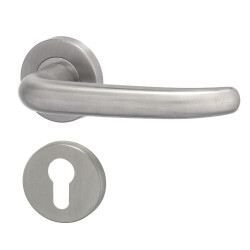 Okovje za vrata HOLAR MT 04 z okroglo rozeto (nerjaveče jeklo)