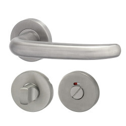 Okovje za vrata HOLAR MT 04 z okroglo rozeto (nerjaveče jeklo)