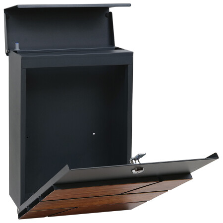 Poštni nabiralnik RICHTER BK.524.WO.AM (mat antracit z lesnim potiskom)