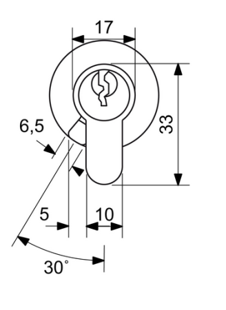 Varnostni vložek cilindrične ročice RICHTER EURO SECURE R3