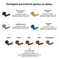 Okovje za vrata HOLAR MT 01 s kroglo in okroglo rozeto (nerjaveče jeklo)