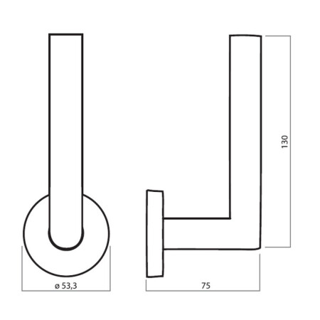 Okovje za vrata HOLAR MT 00 z ovalno rozeto (nerjaveče jeklo)
