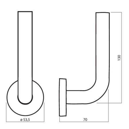 Okovje za vrata HOLAR MT 01 z ovalno rozeto (nerjaveče jeklo)