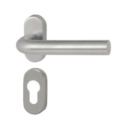 Okovje za vrata HOLAR MT 01 z ovalno rozeto (nerjaveče jeklo)