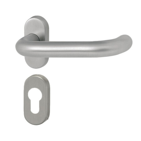 Okovje za vrata HOLAR MT 02 z ovalno rozeto (nerjaveče jeklo)