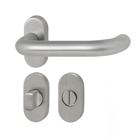 Okovje za vrata HOLAR MT 02 z ovalno rozeto (nerjaveče jeklo)