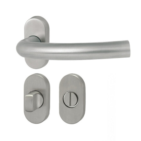 Okovje za vrata HOLAR MT 03 z ovalno rozeto (nerjaveče jeklo)