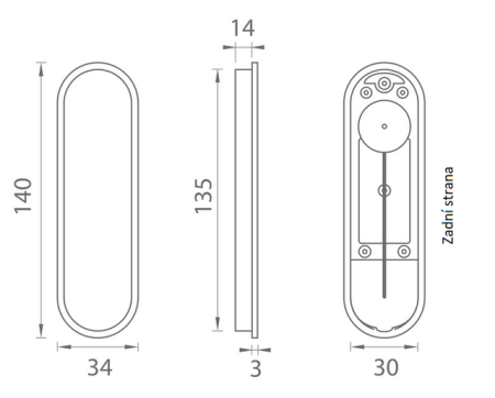 RAZPRODAJA Ročaji za drsna vrata MP PR 2648Z (NP - Nikelj biser)