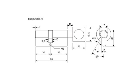 Vložek za slepe z gumbom RICHTER RB