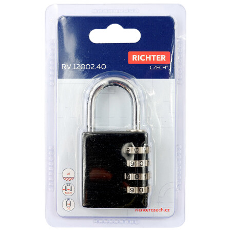Aluminijasta kodna ključavnica Richter RV.12002.40.CRN