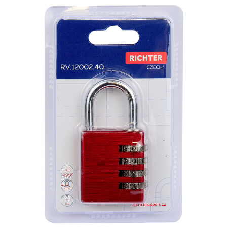 Aluminijasta kodna ključavnica Richter RV.12002.40.CRV