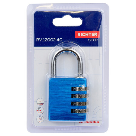 Aluminijasta kodna ključavnica Richter RV.12002.40.MOD