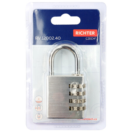 Aluminijasta kodna ključavnica Richter RV.12002.40.STR